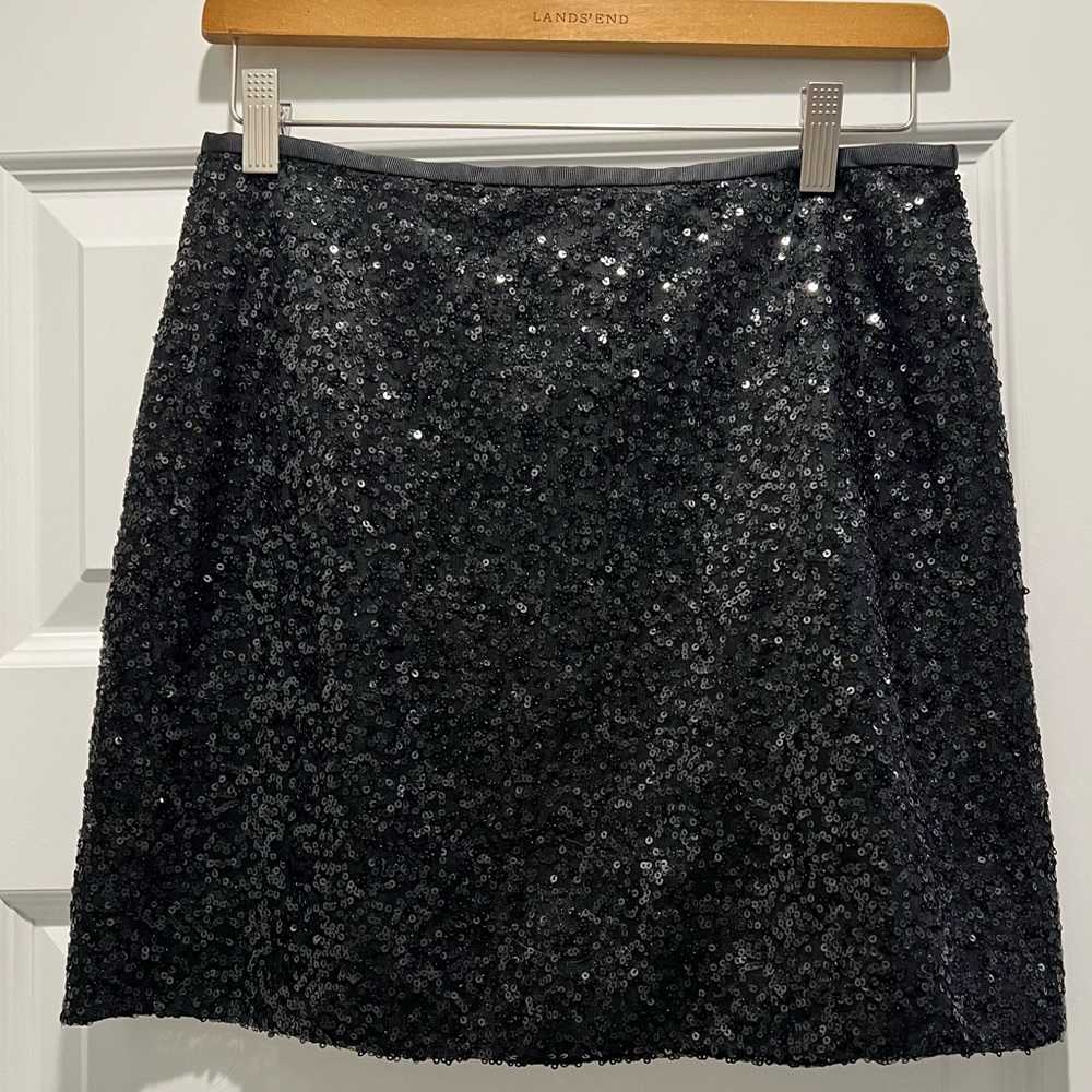 J Crew Starry Night Black Sequined mini skirt - Size 2